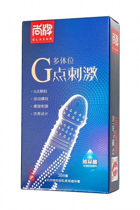 Ультратонкие презервативы Elasun G-spot stimulation с ребрами и точками - 10 шт. - Elasun - купить с доставкой в Коврове