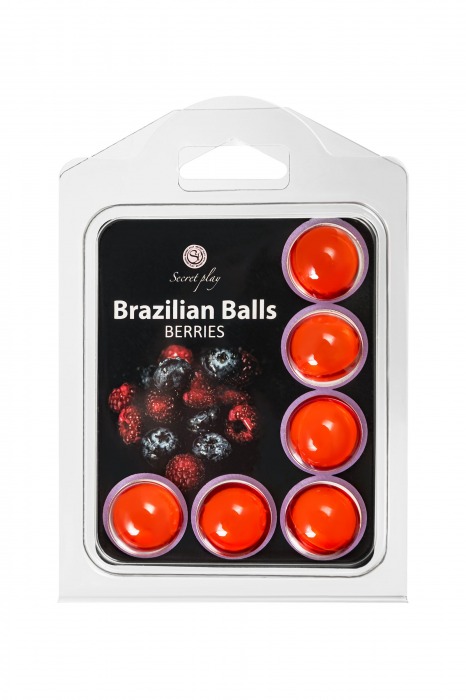 Набор из 6 шариков с массажным маслом Brazilian Balls с ароматом ягод - Secret Play - купить с доставкой в Коврове