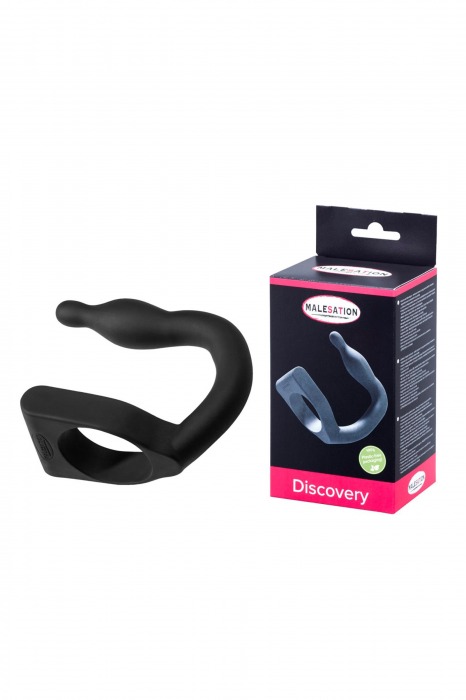 Эрекционное кольцо с вибровтулкой Discovery - MALESATION - в Коврове купить с доставкой