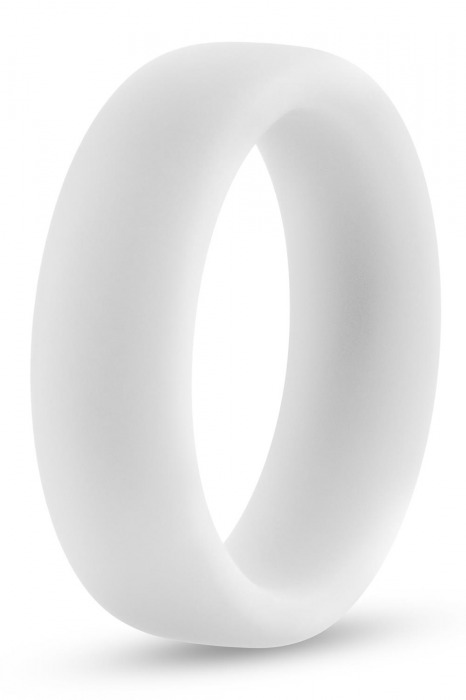 Белое люминесцентное эрекционное кольцо Silicone Glo Cock Ring - Blush Novelties - в Коврове купить с доставкой