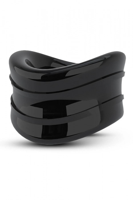 Черное эрекционное кольцо на мошонку Beef Ball Stretcher Snug - Blush Novelties - в Коврове купить с доставкой