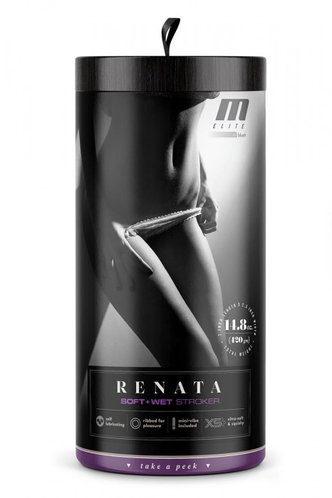 Маструбатор-вагина с вибрацией Soft   Wet Renata Realistic Tan Masturbator - Blush Novelties - в Коврове купить с доставкой