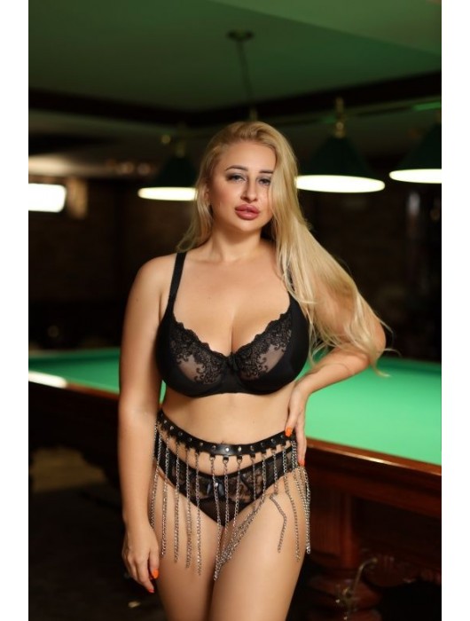 Черно-серебристая портупея-юбка plus size с цепочками - БДСМ Арсенал - купить с доставкой в Коврове
