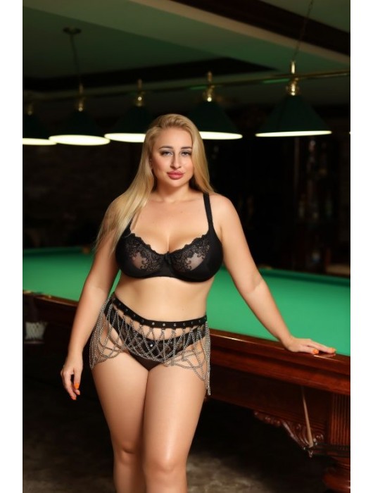 Черно-серебристый пояс-юбочка plus size Efra - БДСМ Арсенал - купить с доставкой в Коврове