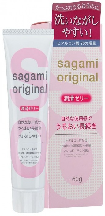 Гель-смазка на водной основе Sagami Original - 60 гр. - Sagami - купить с доставкой в Коврове