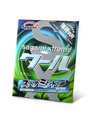 Презерватив Sagami Xtreme Mint с ароматом мяты - 1 шт. - Sagami - купить с доставкой в Коврове