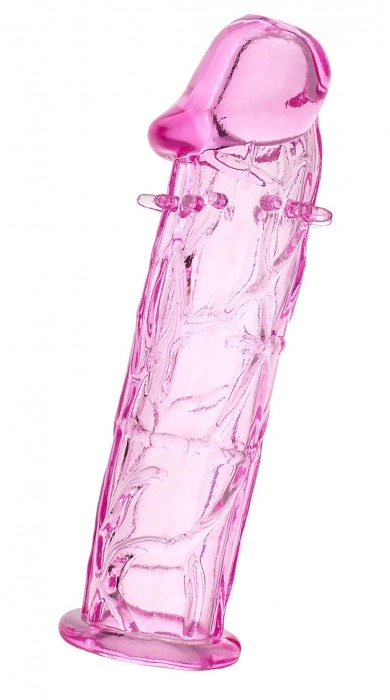 Розовая насадка фаллической формы - 12,5 см. - A-toys - в Коврове купить с доставкой