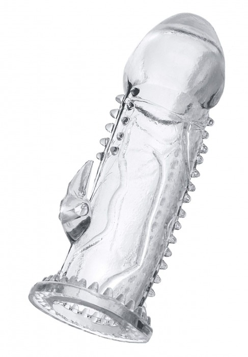 Прозрачная насадка на пенис с шипиками и коготком - 13,5 см. - A-toys - в Коврове купить с доставкой