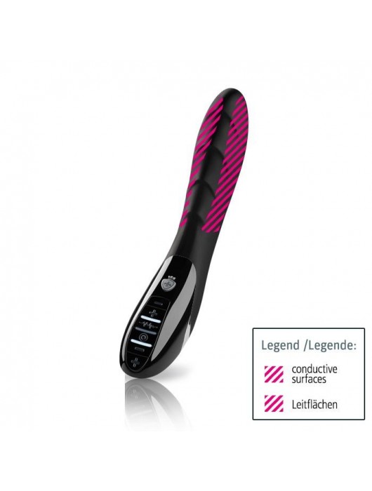 Вибратор с электростимуляцией Sizzling Simon Black Edition - 27 см. - MyStim - купить с доставкой в Коврове