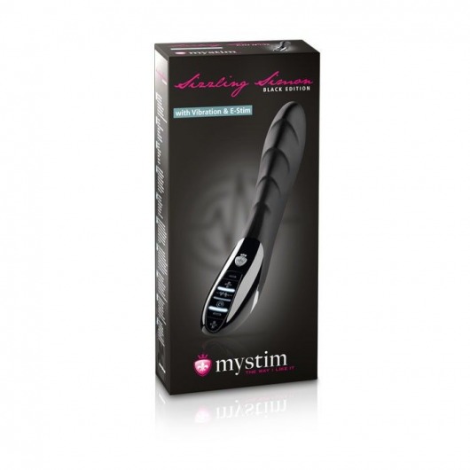 Вибратор с электростимуляцией Sizzling Simon Black Edition - 27 см. - MyStim - купить с доставкой в Коврове