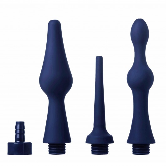 Набор из 3 универсальных насадок для анального душа Universal 3 Piece Silicone Enema Attachment Set - XR Brands - купить с доставкой в Коврове