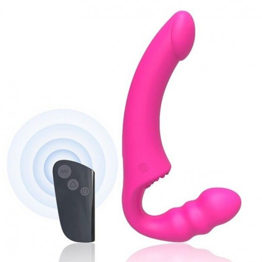 Розовый безремневой страпон Straples Strap-On Dildo - Erokay - купить с доставкой в Коврове