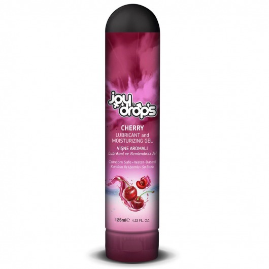 Смазка на водной основе Cherry с ароматом вишни -  125 мл. - JoyDrops - купить с доставкой в Коврове