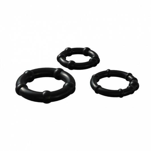 Набор из 3 черных эрекционных колец Babooom Ring Set - Adrien Lastic - в Коврове купить с доставкой