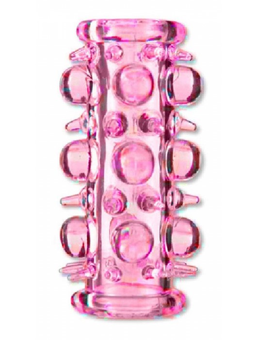 Розовая насадка на пенис с шипами и шишечками - Boys of Toys - в Коврове купить с доставкой