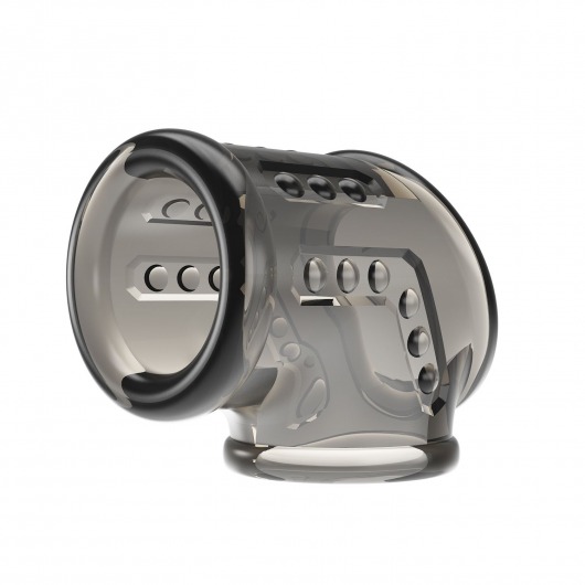 Дымчатая насадка на пенис и мошонку - Baile - в Коврове купить с доставкой