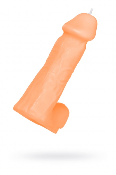 Оранжевая сувенирная свеча «Пенис» - Pecado - купить с доставкой в Коврове