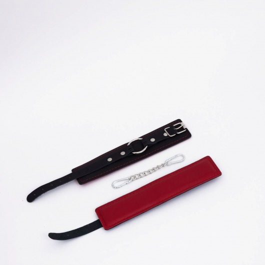 Черно-красные кожаные оковы - Crazy Handmade - купить с доставкой в Коврове