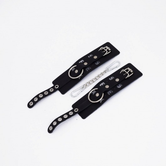 Черные кожаные наручники Sex - Crazy Handmade - купить с доставкой в Коврове