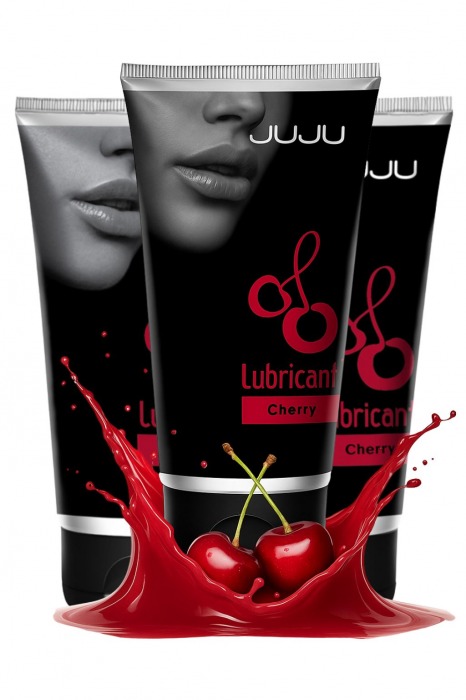 Набор из 3 съедобных лубрикантов JUJU со вкусом вишни - JuJu - купить с доставкой в Коврове