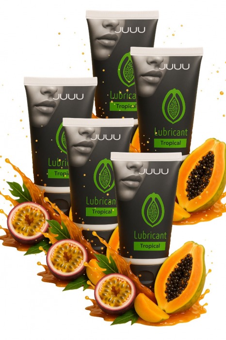 Набор из 5 съедобных лубрикантов JUJU со вкусом тропических фруктов - JuJu - купить с доставкой в Коврове