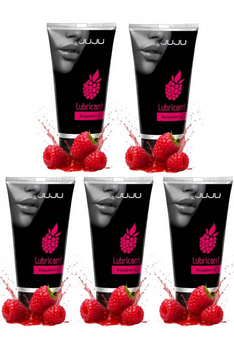 Набор из 5 съедобных лубрикантов JUJU со вкусом малины - JuJu - купить с доставкой в Коврове