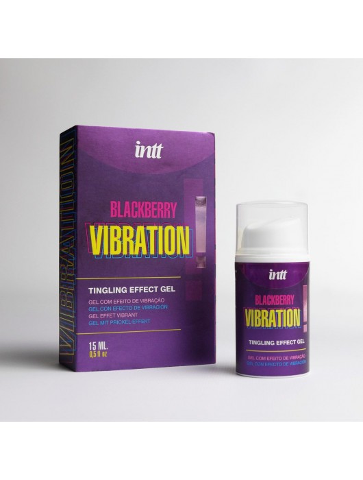 Стимулирующий гель с эффектом вибрации Blackberry Vibration - 15 мл. - INTT - купить с доставкой в Коврове