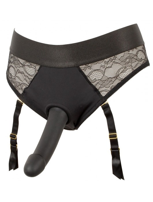 Черный женский страпон Strap-on Set: трусики и насадка - Orion - купить с доставкой в Коврове