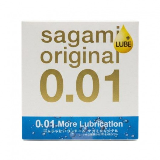 Увлажнённый презерватив Sagami Original 0.01 Extra Lub - 1 шт. - Sagami - купить с доставкой в Коврове