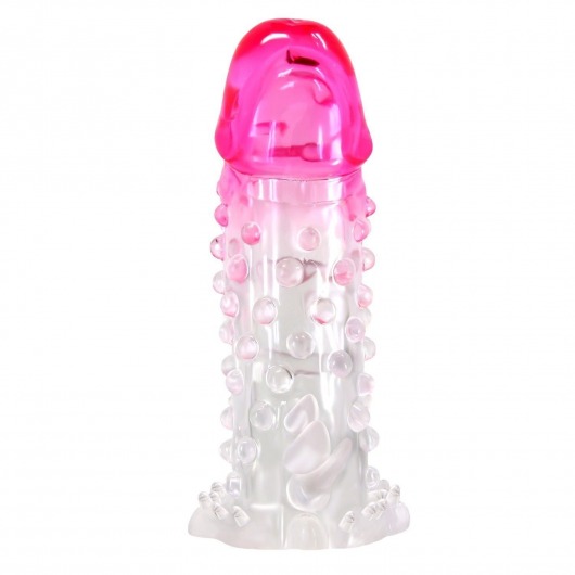 Прозрачно-розовая насадка на пенис Wilford - 13,5 см. - Baile - в Коврове купить с доставкой