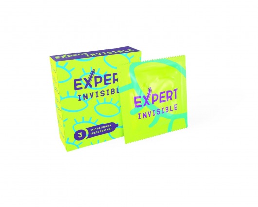 Ультратонкие презервативы Expert Invisible - 3 шт. - Expert - купить с доставкой в Коврове