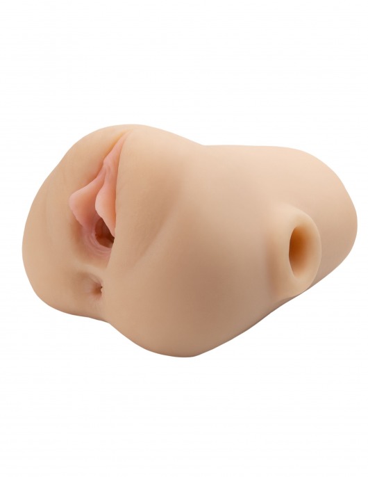 Телесный мастурбатор с вибрацией Double Pounder Vibrating Squeeze Stroker - Pipedream - в Коврове купить с доставкой