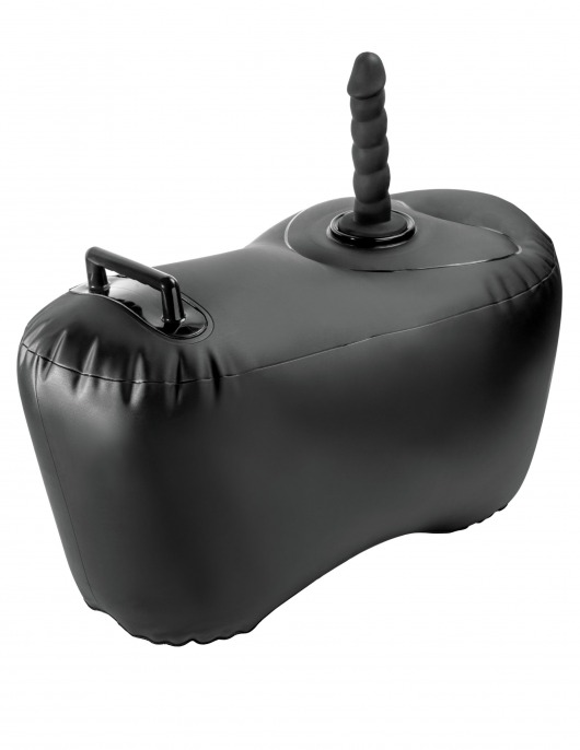 Черное надувное кресло с платформой для фиксации дилдо Body Dock Inflatable Love Seat - Pipedream - купить с доставкой в Коврове