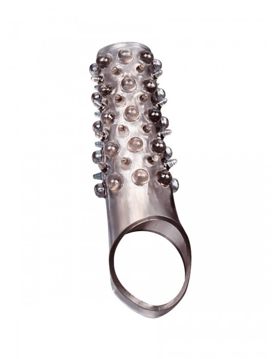 Дымчатая насадка на пенис с шипами и выпуклостями - 12 см. - Sex Expert - в Коврове купить с доставкой