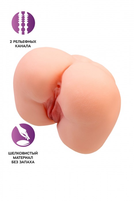 Реалистичный мастурбатор-попка с 2 любовными входами - No Name - в Коврове купить с доставкой