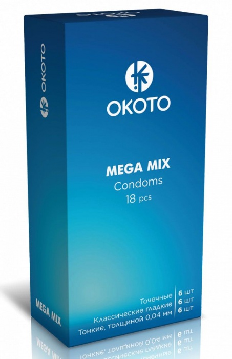 Презервативы OKOTO Mega Mix - 18 шт. - Sitabella - купить с доставкой в Коврове