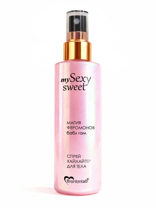Спрей хайлайтер для тела Sexy Sweet с ароматом бабл-гам, шиммером и феромонами - 200 мл. -  - Магазин феромонов в Коврове