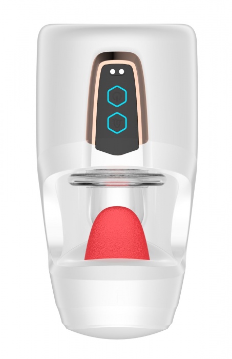 Белый мастурбатор с язычком и возвратно-поступательными движениями - Secwell - в Коврове купить с доставкой