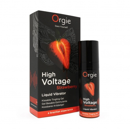 Жидкий вибратор Orgie High Voltage Strawberry - 15 мл. - ORGIE - купить с доставкой в Коврове