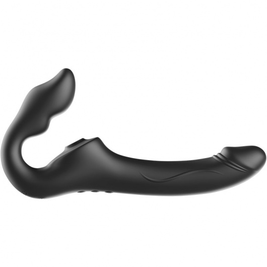 Черный безремневой страпон с 3 моторами - Ibiza - купить с доставкой в Коврове