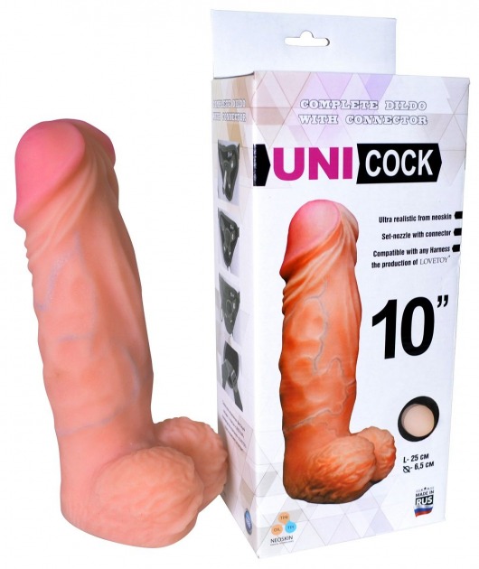 Фаллическая насадка Харнесс UNICOCK 10  - 25 см. - LOVETOY (А-Полимер) - купить с доставкой в Коврове