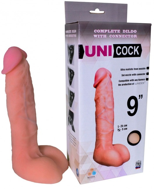 Фаллическая насадка Харнесс UNICOCK 9  - 24 см. - LOVETOY (А-Полимер) - купить с доставкой в Коврове