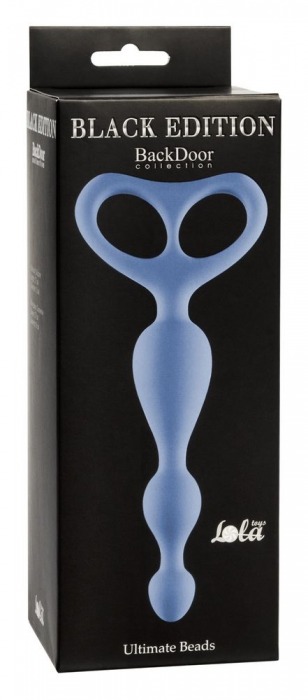 Синяя анальная цепочка Ultimate Beads - 17 см. - Lola Games