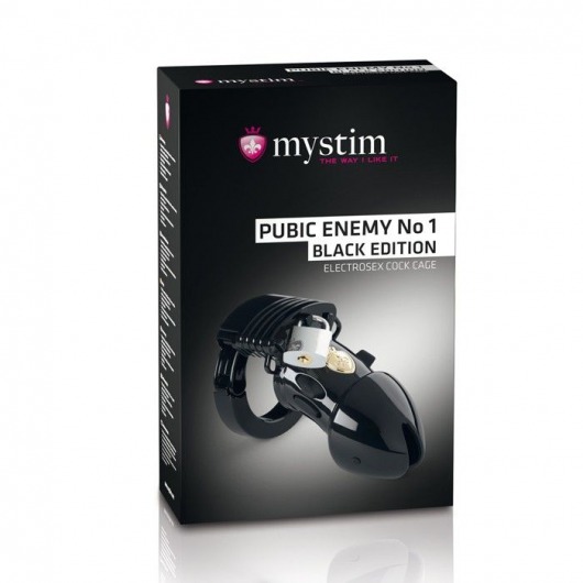 Пояс верности с электростимуляцией Mystim Pubic Enemy No1 Black Edition - MyStim - купить с доставкой в Коврове