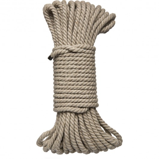 Бондажная пеньковая верёвка Kink Bind   Tie Hemp Bondage Rope 50 Ft - 15 м. - Doc Johnson - купить с доставкой в Коврове