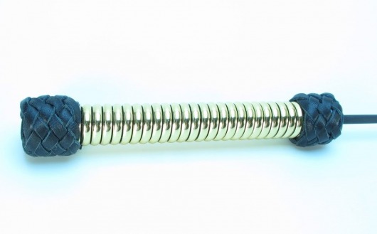 Чёрный королевский стек с золотистой рукоятью - 76 см. - БДСМ Арсенал - купить с доставкой в Коврове