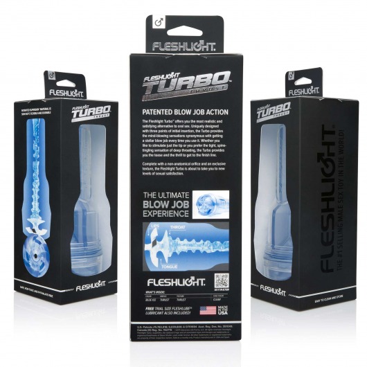 Мастурбатор Fleshlight Turbo - Trust Blue Ice - Fleshlight - в Коврове купить с доставкой