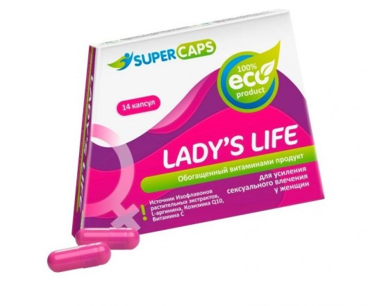 Возбуждающие капсулы Ladys Life - 14 капсул (0,35 гр.) - SuperCaps - купить с доставкой в Коврове