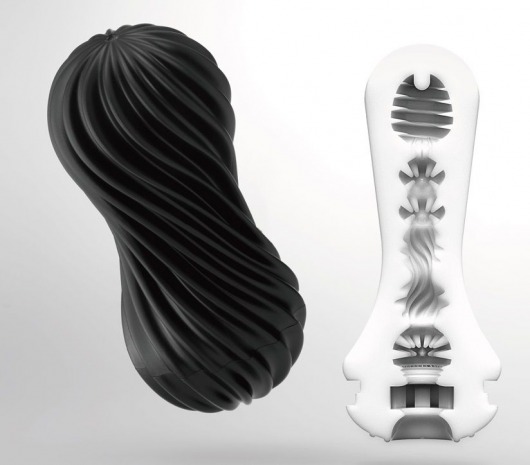Мастурбатор FLEX Rocky Black с плотным рельефом - Tenga - в Коврове купить с доставкой