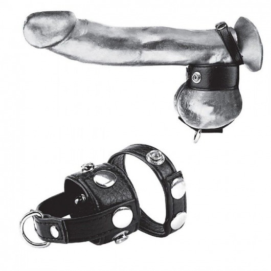 Утяжка для мошонки и пениса Cock Ring With 1  Ball Stretcher And Optional Weight Ring - BlueLine - купить с доставкой в Коврове